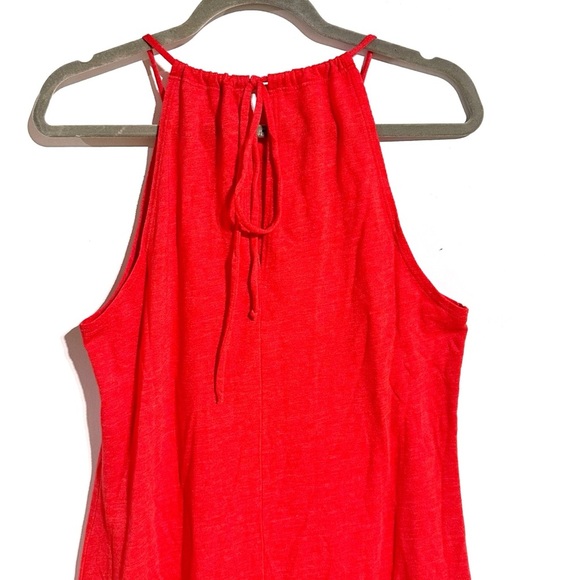 Revolve Lanston Halter Neck Hi-Lo Sleeveless Midi Dress In Coral Orange Sz M NWT - Picture 6 of 9